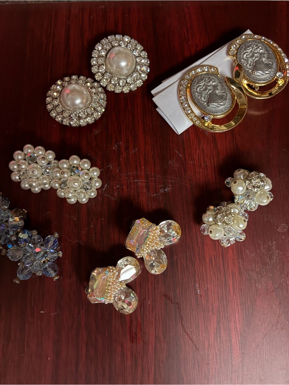 Vintage Costume Jewelry Clip on Earrings